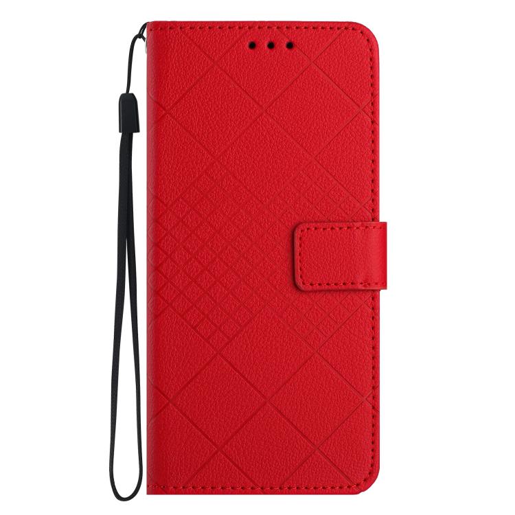For Redmi Note 15 Pro+ 5G Global 163.3mm Rhombic Grid Texture Leather Phone Case