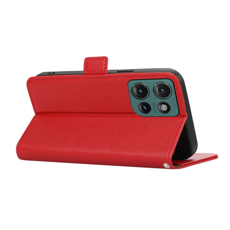 For Motorola Edge 50 Neo ABEEL Side-Magnetic Litchi Pattern Leather RFID Phone Case