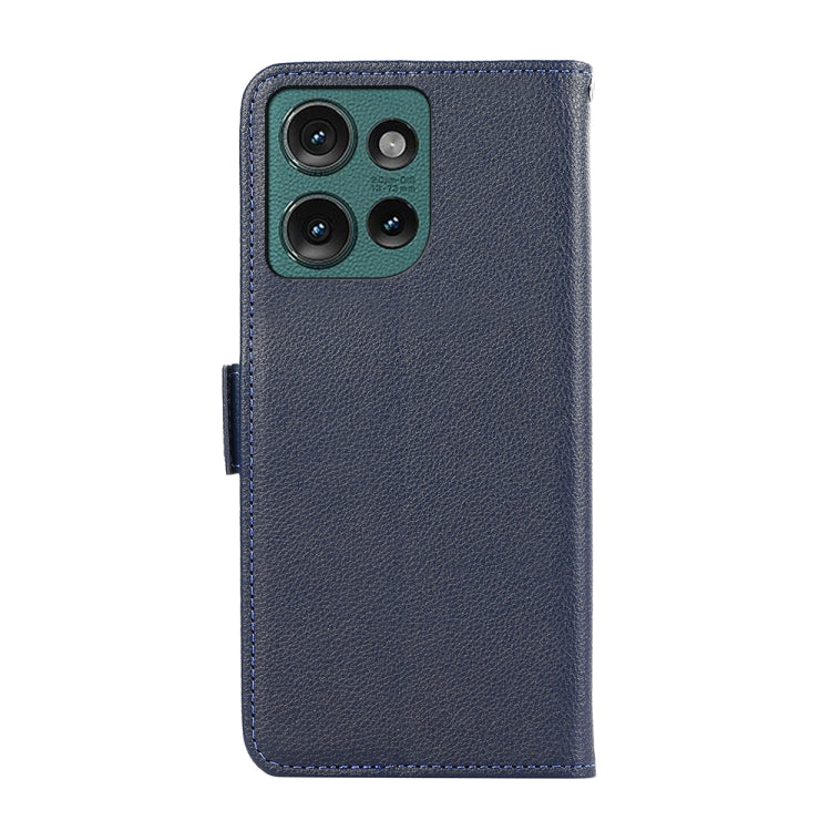 For Motorola Edge 50 Neo ABEEL Side-Magnetic Litchi Pattern Leather RFID Phone Case
