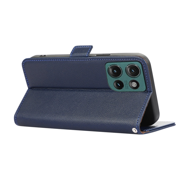 For Motorola Edge 50 Neo ABEEL Side-Magnetic Litchi Pattern Leather RFID Phone Case