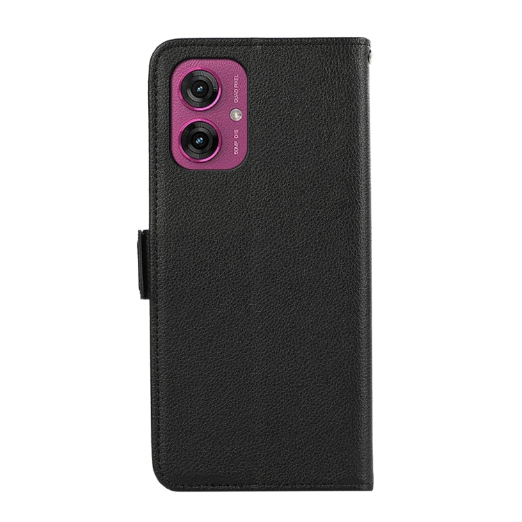 For Motorola Moto G55 5G ABEEL Side-Magnetic Litchi Pattern Leather RFID Phone Case