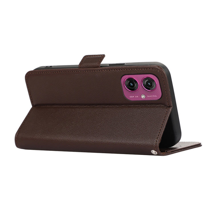 For Motorola Moto G55 5G ABEEL Side-Magnetic Litchi Pattern Leather RFID Phone Case