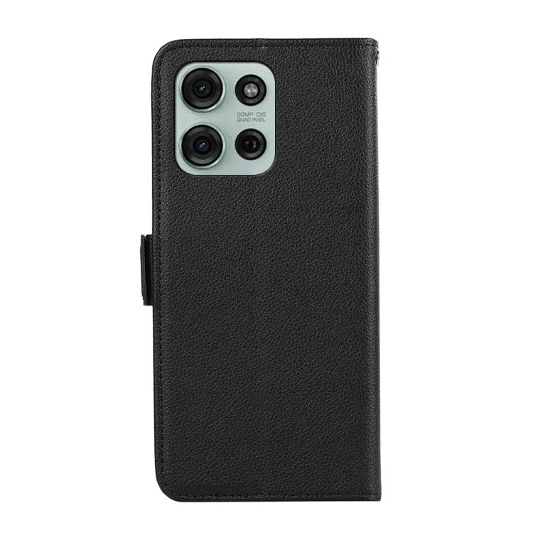 For Motorola Moto G75 5G ABEEL Side-Magnetic Litchi Pattern Leather RFID Phone Case