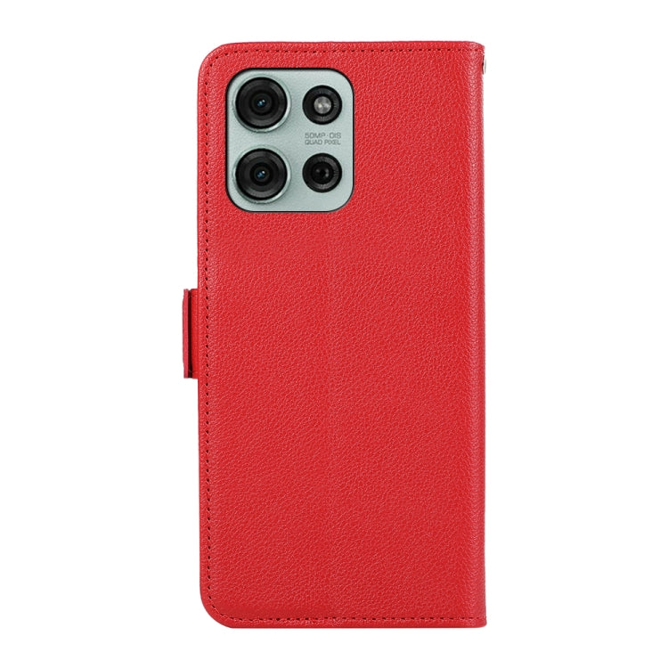 For Motorola Moto G75 5G ABEEL Side-Magnetic Litchi Pattern Leather RFID Phone Case