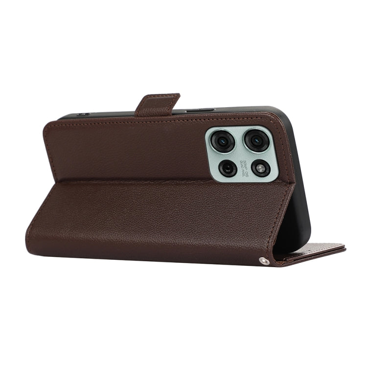 For Motorola Moto G75 5G ABEEL Side-Magnetic Litchi Pattern Leather RFID Phone Case