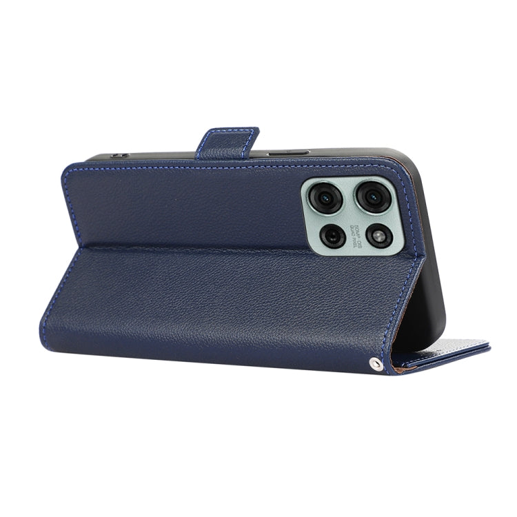 For Motorola Moto G75 5G ABEEL Side-Magnetic Litchi Pattern Leather RFID Phone Case