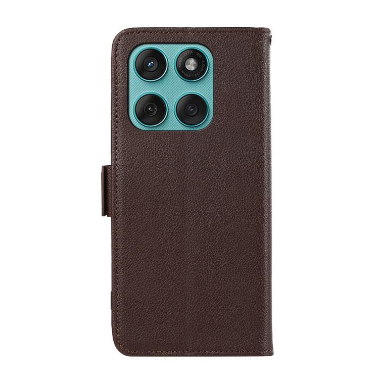 For Motorola Edge 60 Fusion / 60 ABEEL Side-Magnetic Litchi Pattern Leather RFID Phone Case