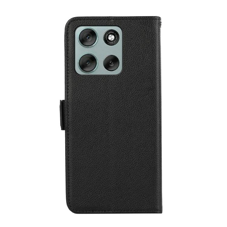 For Motorola Moto G86 5G ABEEL Side-Magnetic Litchi Pattern Leather RFID Phone Case