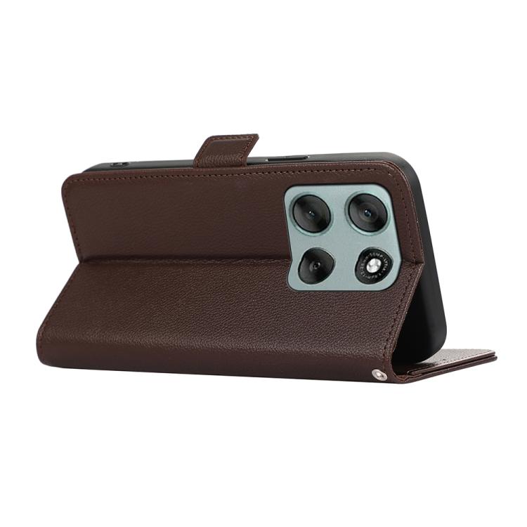For Motorola Moto G86 5G ABEEL Side-Magnetic Litchi Pattern Leather RFID Phone Case
