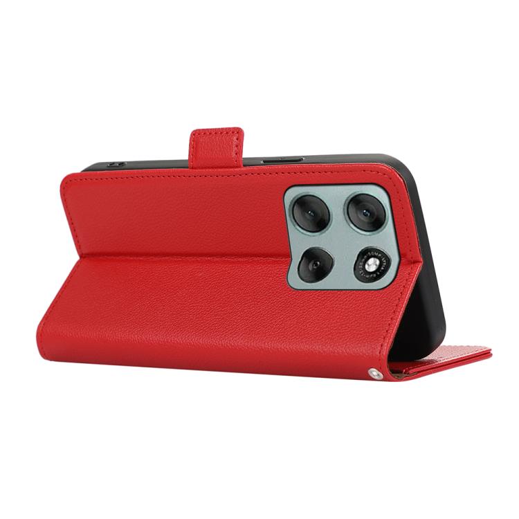 For Motorola Moto G86 Power ABEEL Side-Magnetic Litchi Pattern Leather RFID Phone Case