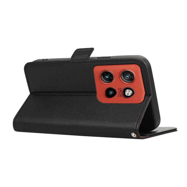 For Motorola Edge 60 Neo 5G ABEEL Side-Magnetic Litchi Pattern Leather RFID Phone Case