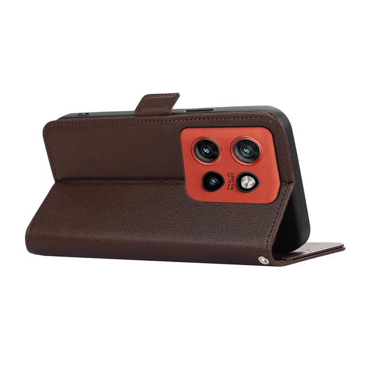 For Motorola Edge 60 Neo 5G ABEEL Side-Magnetic Litchi Pattern Leather RFID Phone Case