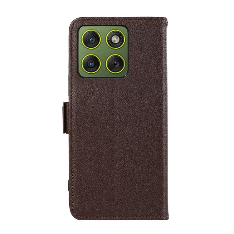 For Motorola Edge 70 5G ABEEL Side-Magnetic Litchi Pattern Leather RFID Phone Case