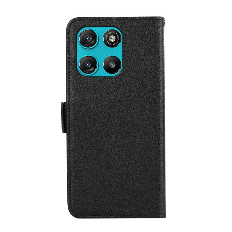 For Motorola Moto G57 Power 5G ABEEL Side-Magnetic Litchi Pattern Leather RFID Phone Case