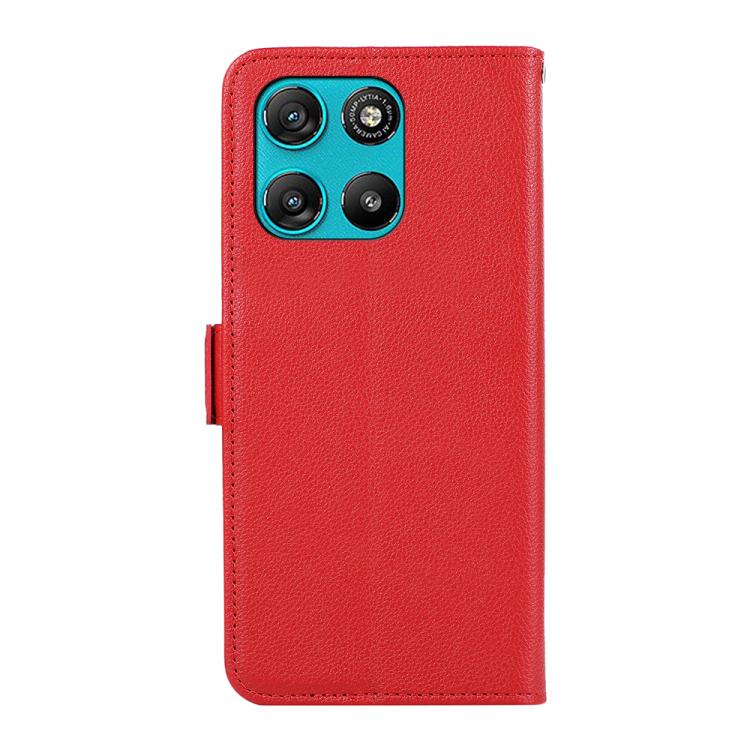 For Motorola Moto G57 Power 5G ABEEL Side-Magnetic Litchi Pattern Leather RFID Phone Case