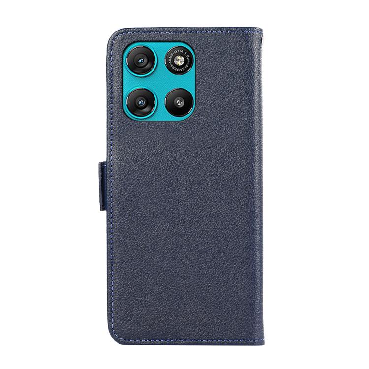 For Motorola Moto G57 Power 5G ABEEL Side-Magnetic Litchi Pattern Leather RFID Phone Case