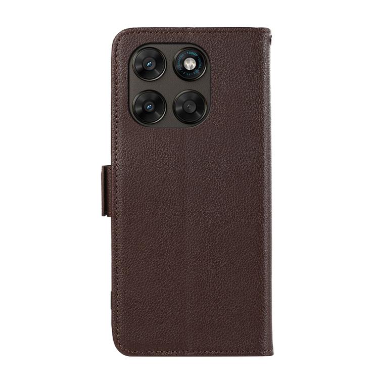 For Motorola Moto G77 5G / G67 5G ABEEL Side-Magnetic Litchi Pattern Leather RFID Phone Case