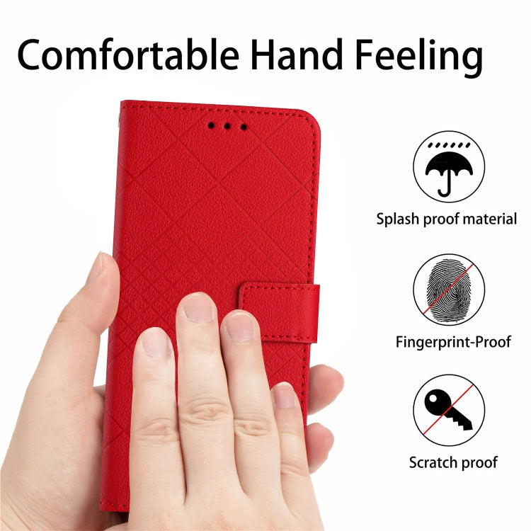 For Xiaomi 14T Pro 5G Global Rhombic Grid Texture Leather Phone Case