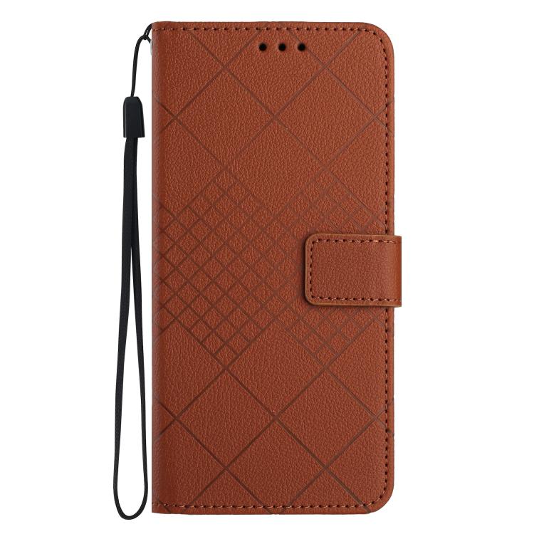 For Xiaomi 15T Rhombic Grid Texture Leather Phone Case