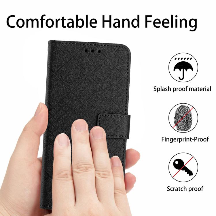 For Xiaomi 15T Pro Rhombic Grid Texture Leather Phone Case