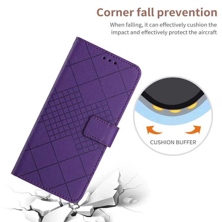 For Xiaomi 17 Pro Max Rhombic Grid Texture Leather Phone Case