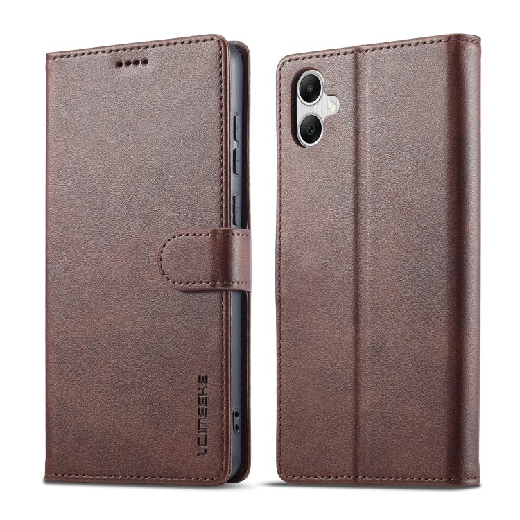 For Samsung Galaxy A06 4G LC.IMEEKE Calf Texture Leather Phone Case