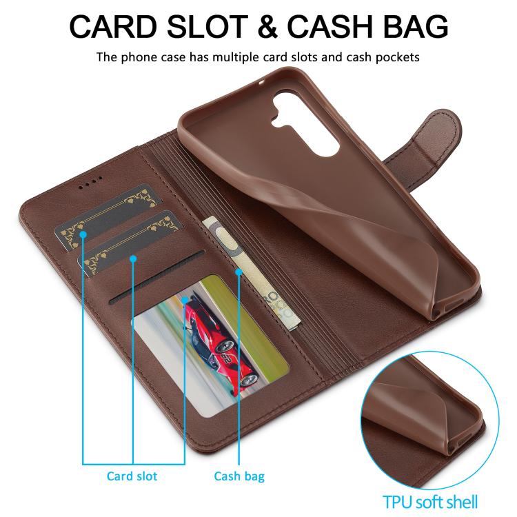 For Samsung Galaxy A26 5G LC.IMEEKE Calf Texture Leather Phone Case