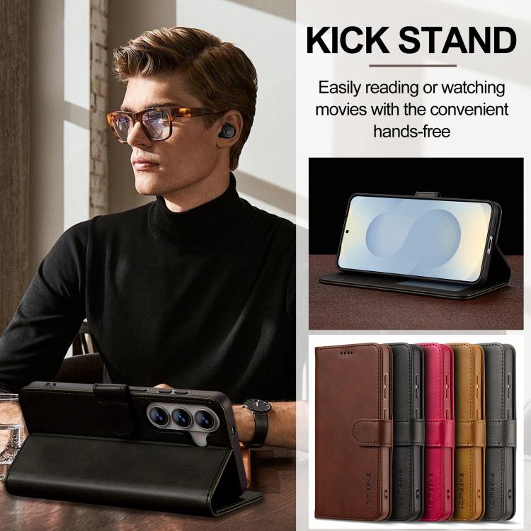 For Samsung Galaxy A57 5G LC.IMEEKE Calf Texture Leather Phone Case
