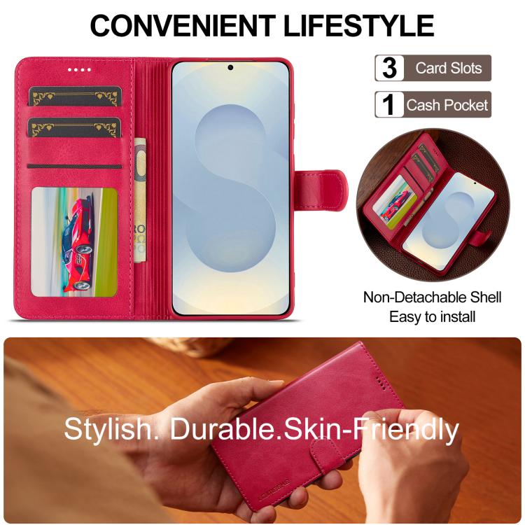 For Samsung Galaxy A57 5G LC.IMEEKE Calf Texture Leather Phone Case