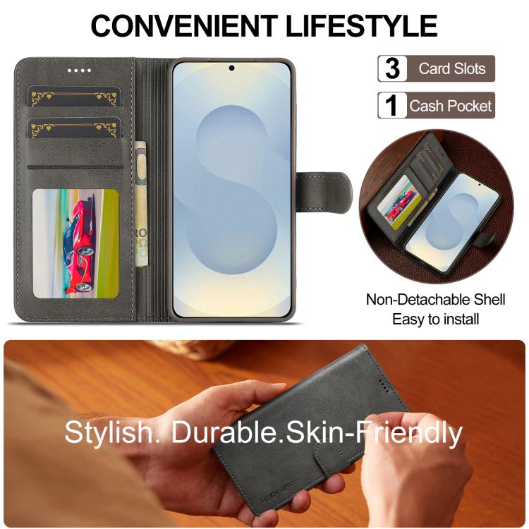 For Samsung Galaxy A57 5G LC.IMEEKE Calf Texture Leather Phone Case