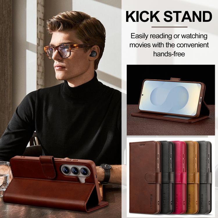 For Samsung Galaxy A57 5G LC.IMEEKE Calf Texture Leather Phone Case