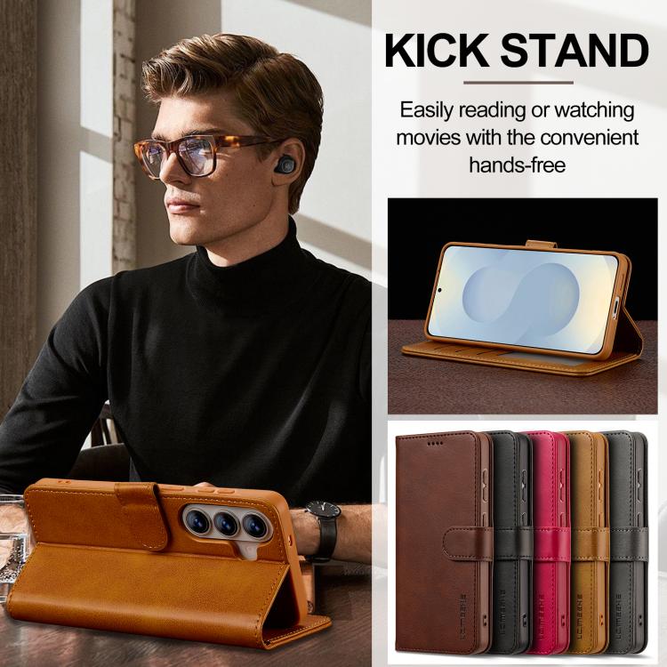 For Samsung Galaxy A57 5G LC.IMEEKE Calf Texture Leather Phone Case
