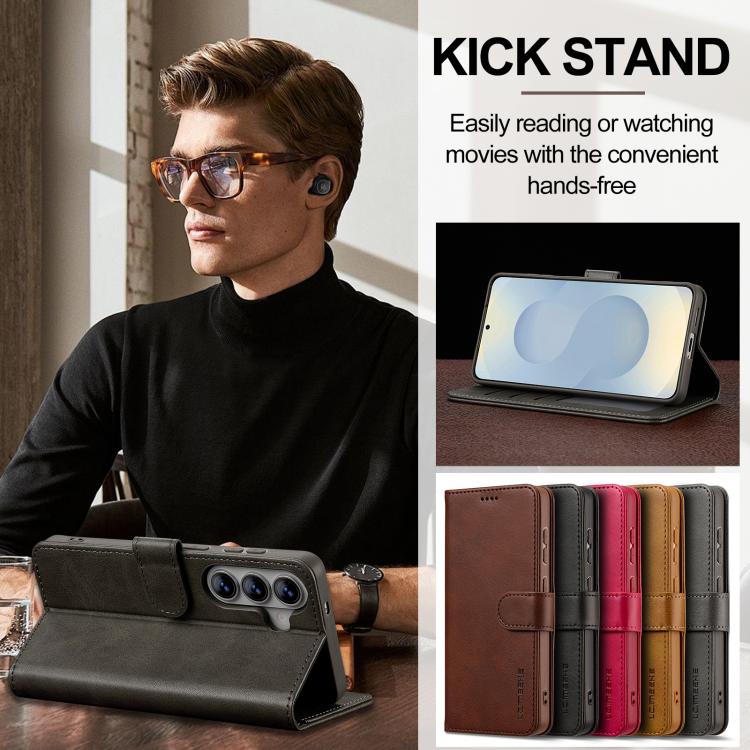 For Samsung Galaxy A37 5G LC.IMEEKE Calf Texture Leather Phone Case
