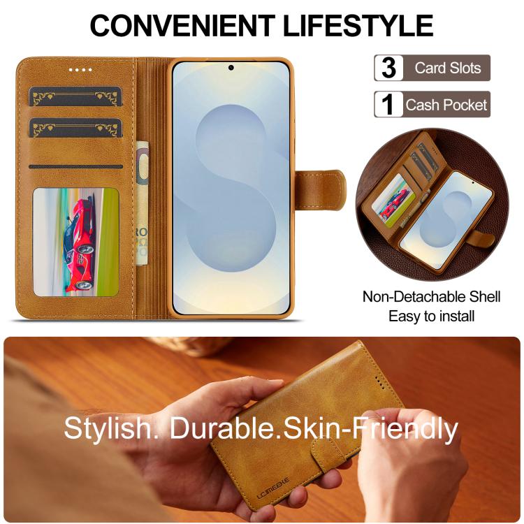 For Samsung Galaxy A37 5G LC.IMEEKE Calf Texture Leather Phone Case