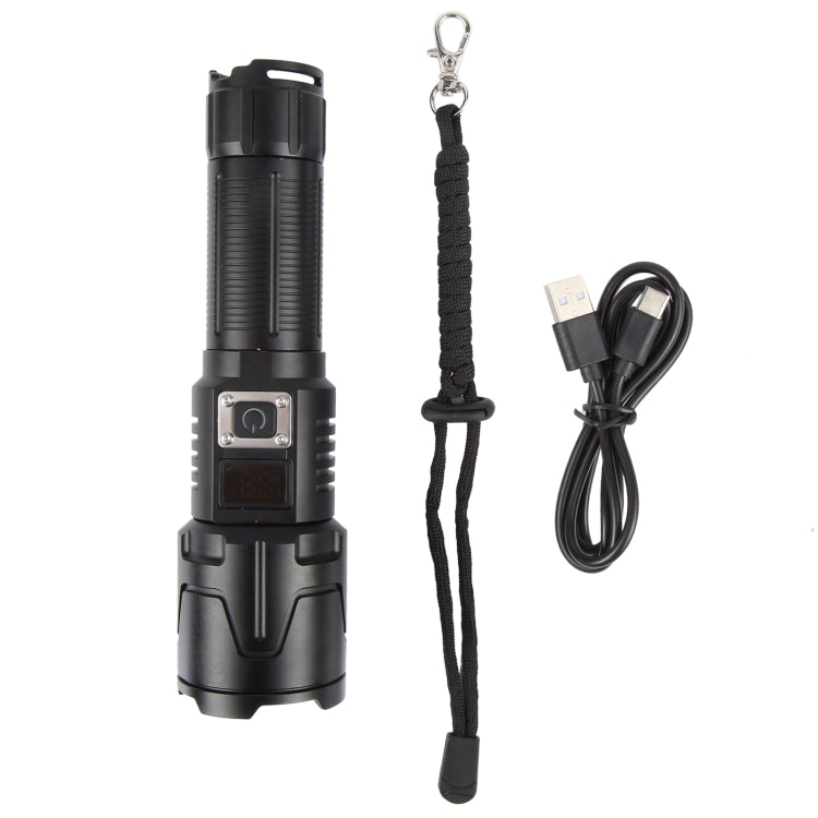S2301 30W White Laser Wick 1000LM Telescopic Zoom LED Flashlight - Black