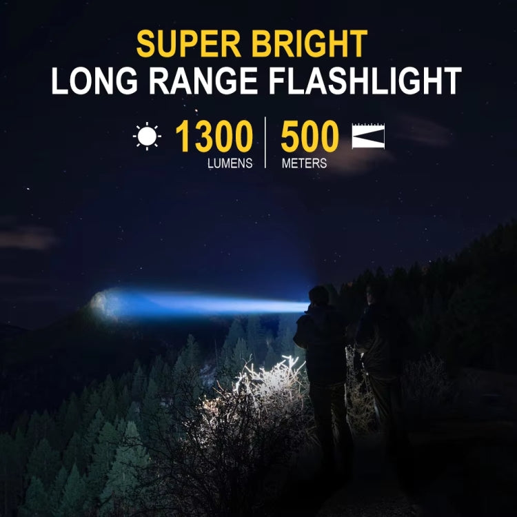 S2301 30W White Laser Wick 1000LM Telescopic Zoom LED Flashlight - Black