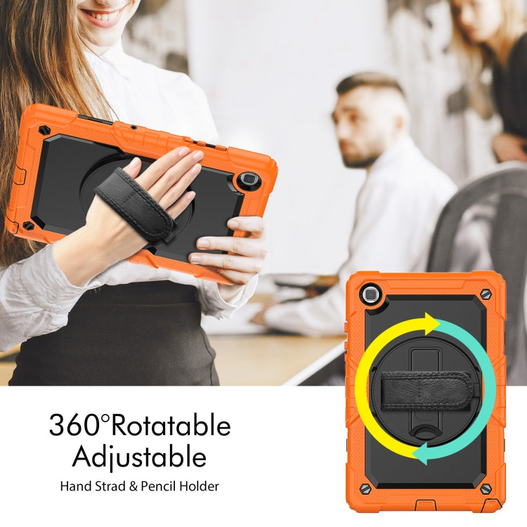 For Samsung Galaxy Tab A7 Lite T220 Silicone Hybrid PC Tablet Case with Shoulder Strap