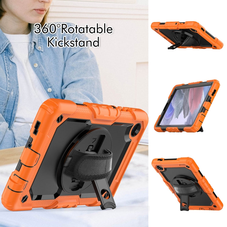 For Samsung Galaxy Tab A7 Lite T220 Silicone Hybrid PC Tablet Case with Shoulder Strap