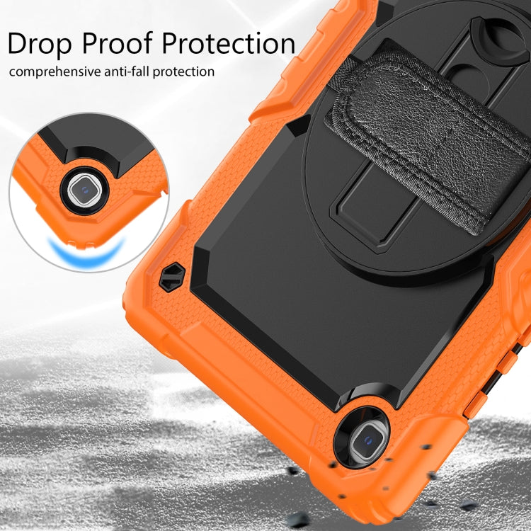 For Samsung Galaxy Tab A7 Lite T220 Silicone Hybrid PC Tablet Case with Shoulder Strap