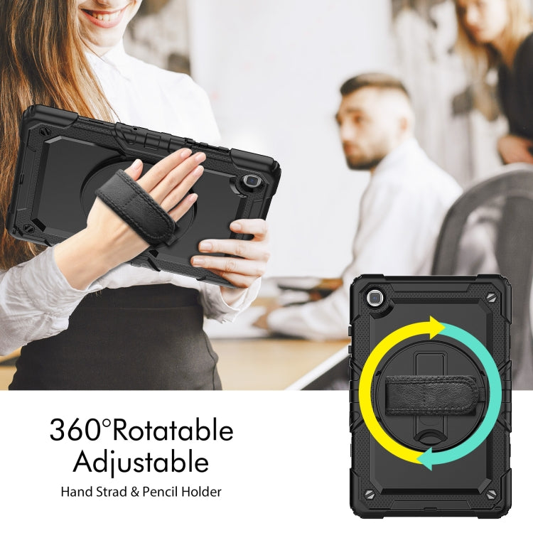 For Samsung Galaxy Tab A7 Lite T220 Silicone Hybrid PC Tablet Case with Shoulder Strap