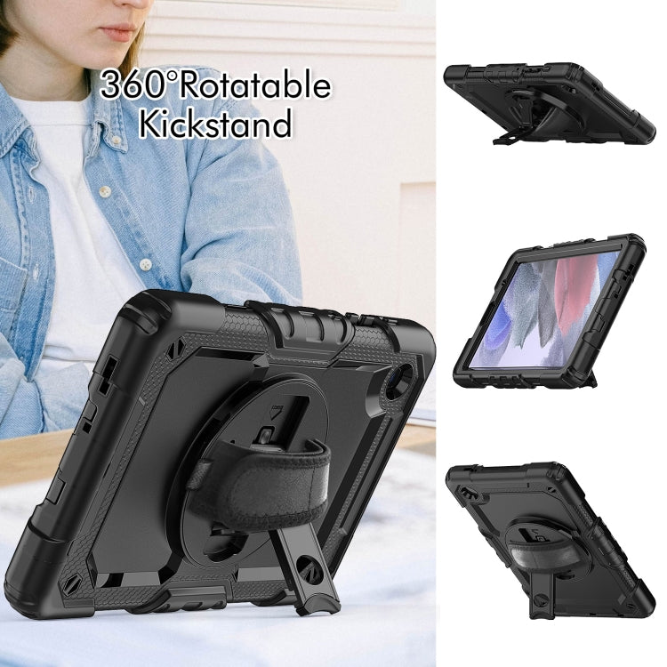 For Samsung Galaxy Tab A7 Lite T220 Silicone Hybrid PC Tablet Case with Shoulder Strap