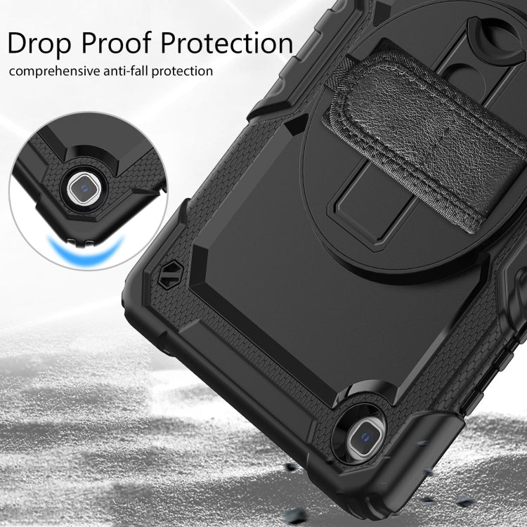 For Samsung Galaxy Tab A7 Lite T220 Silicone Hybrid PC Tablet Case with Shoulder Strap