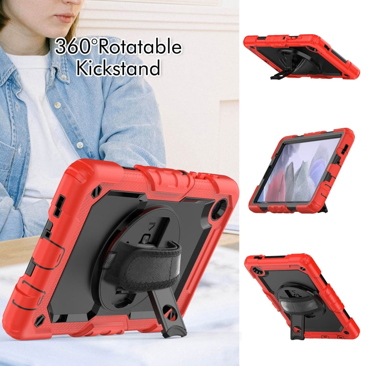 For Samsung Galaxy Tab A7 Lite T220 Silicone Hybrid PC Tablet Case with Shoulder Strap