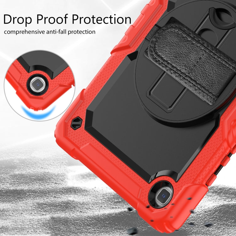 For Samsung Galaxy Tab A7 Lite T220 Silicone Hybrid PC Tablet Case with Shoulder Strap