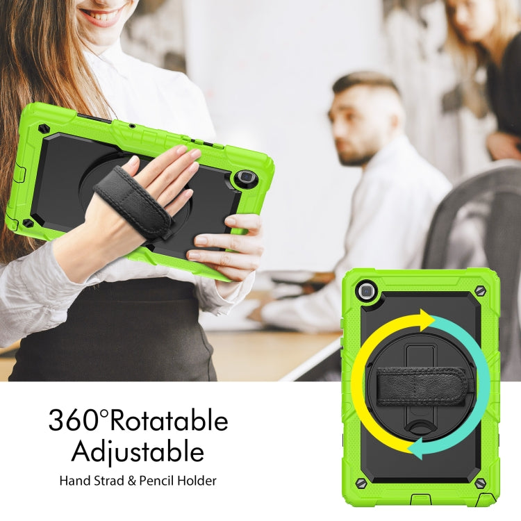 For Samsung Galaxy Tab A7 Lite T220 Silicone Hybrid PC Tablet Case with Shoulder Strap