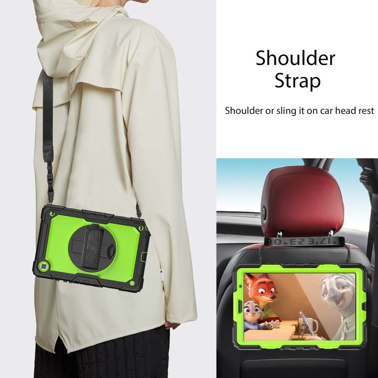 For Samsung Galaxy Tab A7 Lite T220 Silicone Hybrid PC Tablet Case with Shoulder Strap