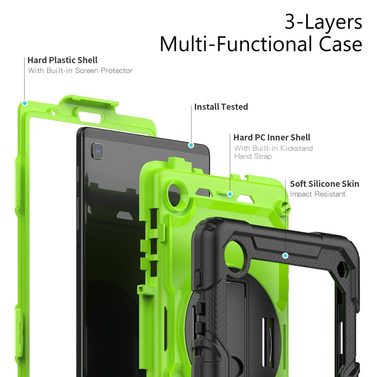 For Samsung Galaxy Tab A7 Lite T220 Silicone Hybrid PC Tablet Case with Shoulder Strap