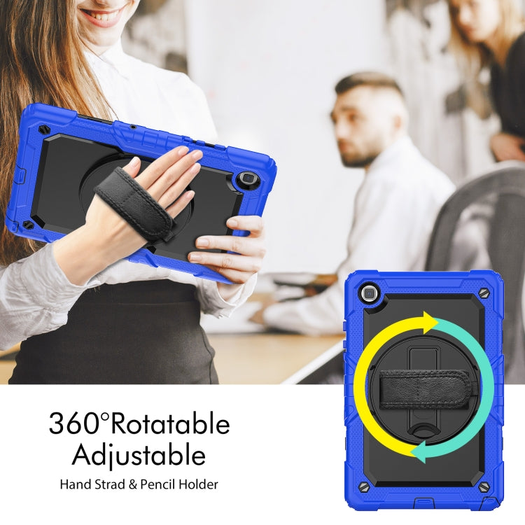 For Samsung Galaxy Tab A7 Lite T220 Silicone Hybrid PC Tablet Case with Shoulder Strap