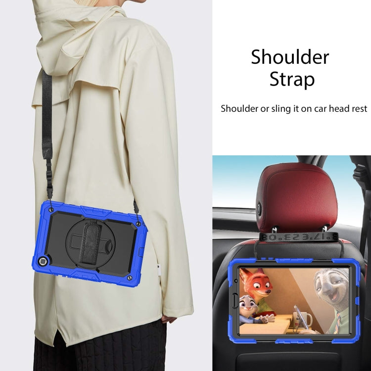 For Samsung Galaxy Tab A7 Lite T220 Silicone Hybrid PC Tablet Case with Shoulder Strap