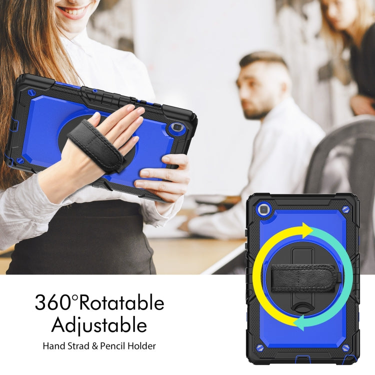 For Samsung Galaxy Tab A7 Lite T220 Silicone Hybrid PC Tablet Case with Shoulder Strap